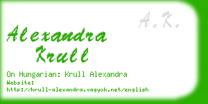 alexandra krull business card